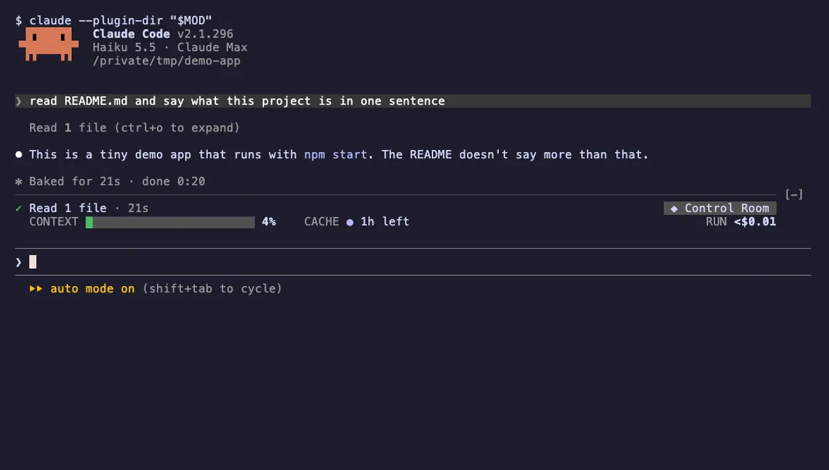 Project Sentinel running in Claude Code